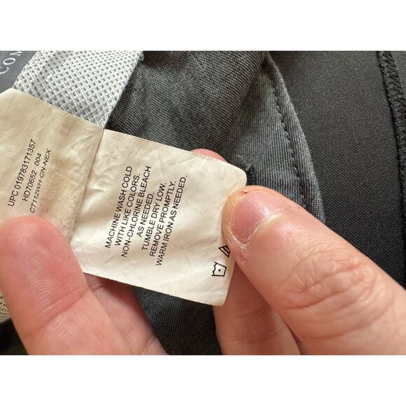 Haggar Men’s Gray Dress Pants 32x29 Flat Front Polyester Blend Work Office - Picture 13 of 13